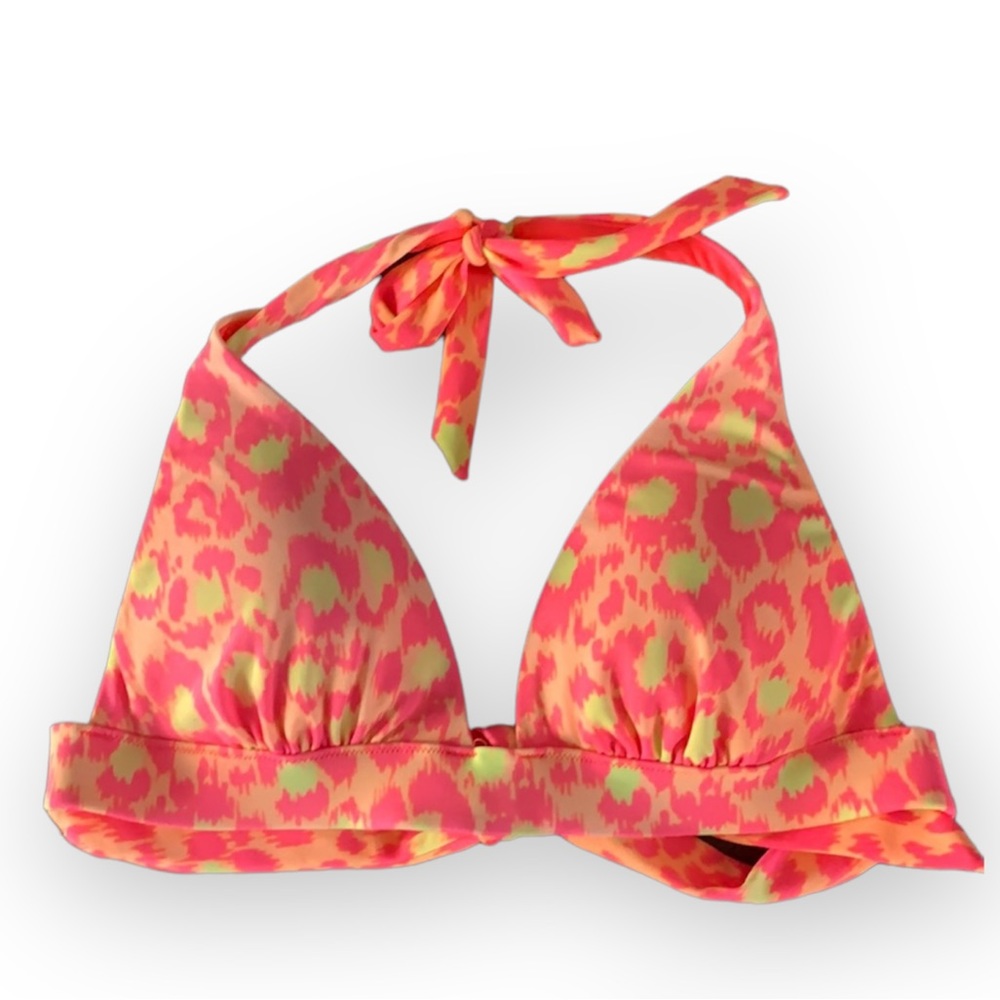 VS Victoria's Secret Triangle Bikini Swimsuit Top S Animal Print✨